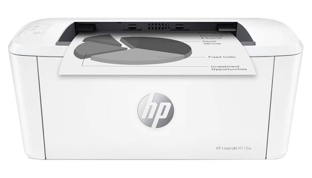 HP LaserJet M110w Wireless AI Enabled Black and White Laser Printer White - ,